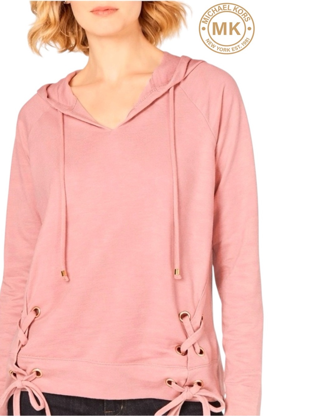 Michael Kors Pink Laced Hoodie